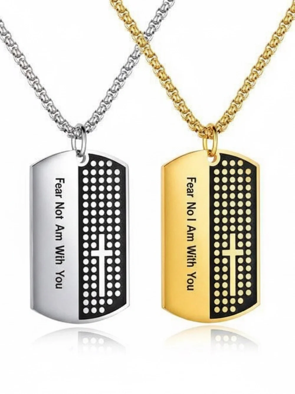 ainless Steel Gold‎ or Silver Tone Inspirational Quote Pendant Necklace